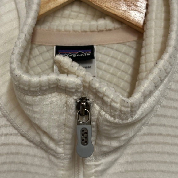 Patagonia R1 Jacket Full Zip Waffle Fleece Polartec W Small Cream/Off-White - Picture 3 of 9